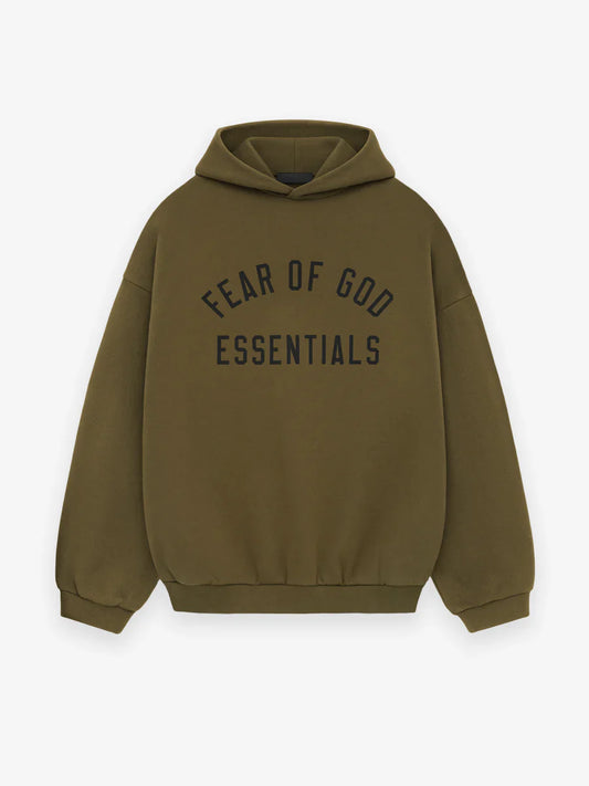 Essentials Fear of God States Fleece Hoodie, featuring soft fleece material, bold 'States' branding, and a relaxed fit for a comfortable and stylish streetwear look.