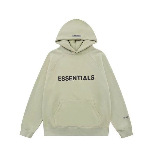 Essentials Oversized US Army Green Hoodie, featuring a relaxed fit, durable fabric, and a minimalist design, perfect for casual streetwear with a military-inspired vibe.