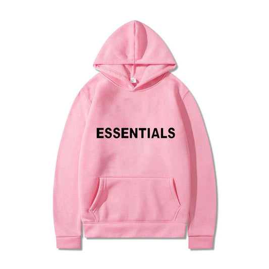 Pink Essentials Hoodie, featuring a soft, comfortable fit and stylish design, perfect for casual wear and everyday comfort.